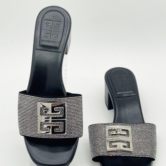 Givenchy Crystal 4G Lambskin Mules – Black Excellent Condition - Picture 2 of 4